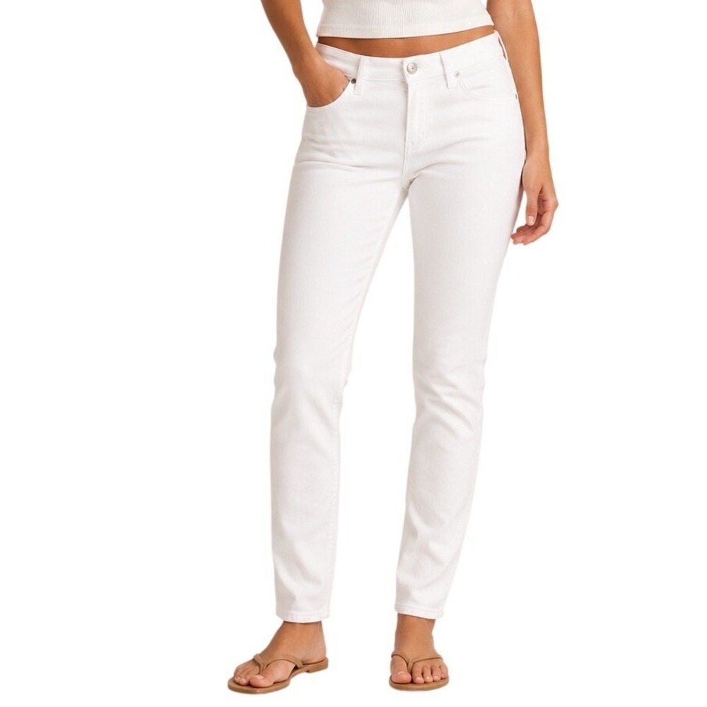 Levis 710 White Mid Rise Stretch Super Skinny Denim‎ Jeans Women's 30